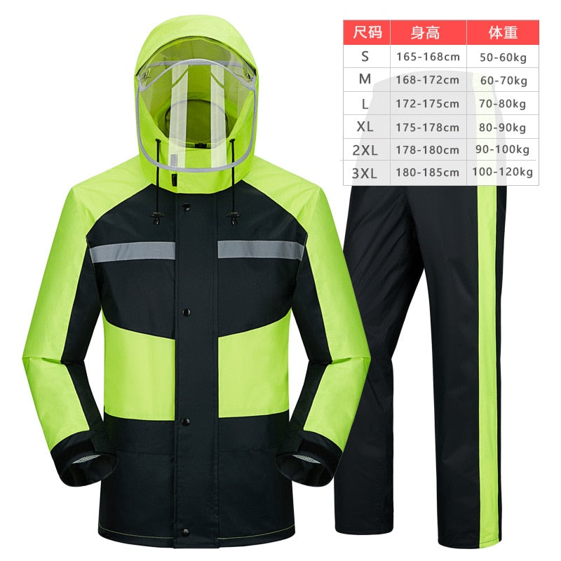 Chubasquero, pantalones de lluvia, traje para hombres y mujeres, ropa protectora para montar en motocicleta para adultos, chubasquero antitormenta