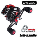 Baitcasting-Angelrolle Ganzmetallspule 18+1BB 10kg/22LB Max. Zugkraft Geschwindigkeitsverhältnis 7,2:1 Magnetische Metallguss-Angelrolle