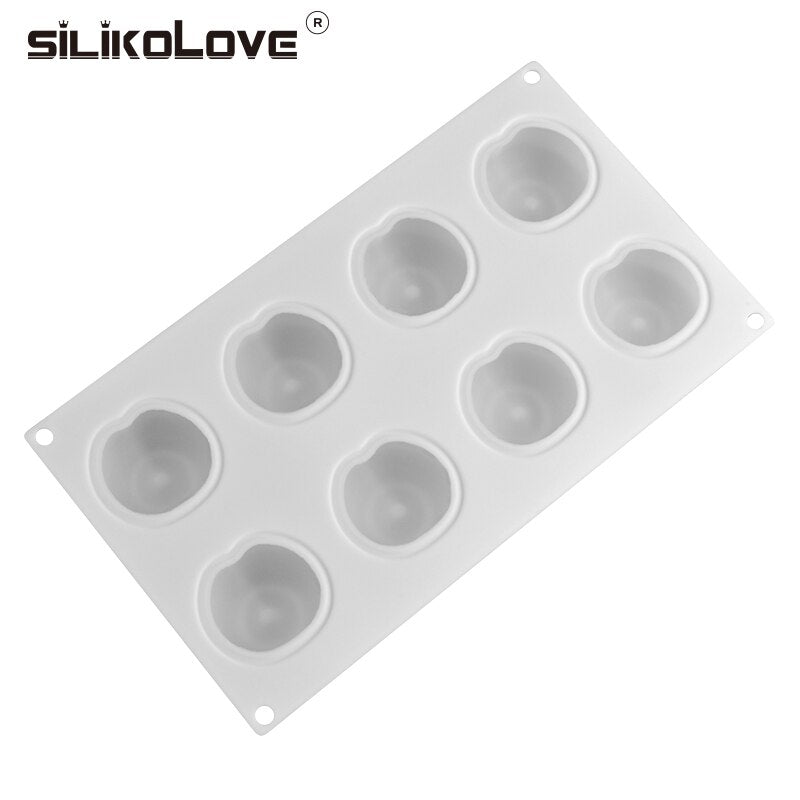 SILIKOLOVE 8 Cavity Cherry Silicone Cake Mold for Baking Pastry Form Cake Decoration Tools