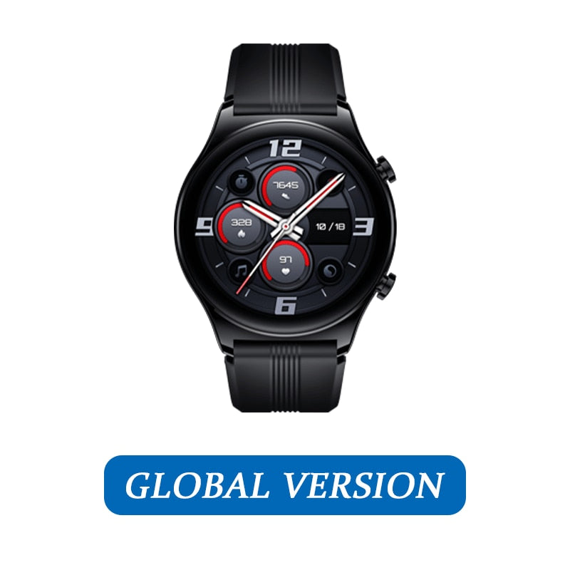HONOR Watch GS 3 Versión global 3D-Cristal curvo 1.43 "Pantalla AMOLED Fitness Ritmo cardíaco Oxígeno en sangre Monitor de sueño GNSS SmartWatch