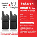 RETEVIS 2 Stück Mini Walkie Talkie PMR 446 Tragbares Zwei-Wege-Funkgerät ht PTT Walkie-Talkies RT622 Tragbares Funkgerät für Hunting Cafe RT22