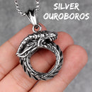 Ouroboros Snake Dragon Herren Lange Halsketten Anhänger Kette Hip Hop für Jungen Männlich Edelstahl Schmuck Kreativität Geschenk Großhandel