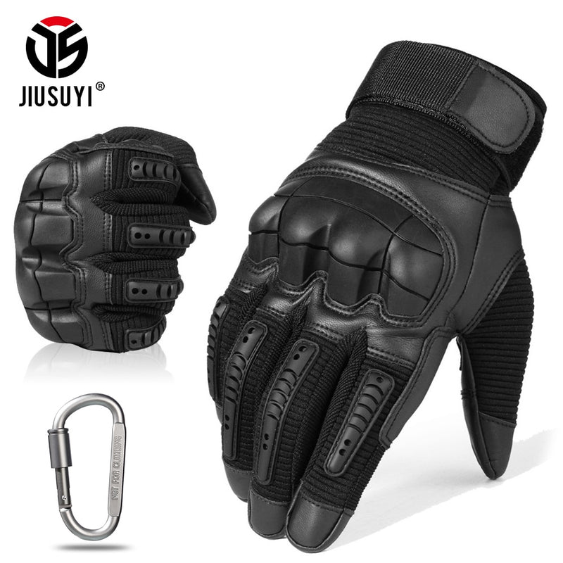 Touchscreen Tactical Rubber Hard Knuckle Vollfingerhandschuhe Military Army Paintball Airsoft Fahrradkampf PU Lederhandschuh Männer