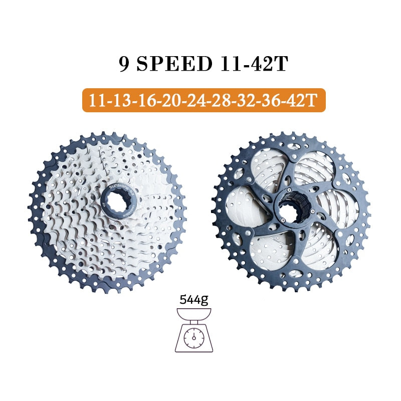 Sunshine bicicleta de montaña 8 9 10 11 12 velocidades Velocidade bicicleta Cassette MTB rueda libre piñón 36T 40T 42T 46T 50T 52T para SHIMANO