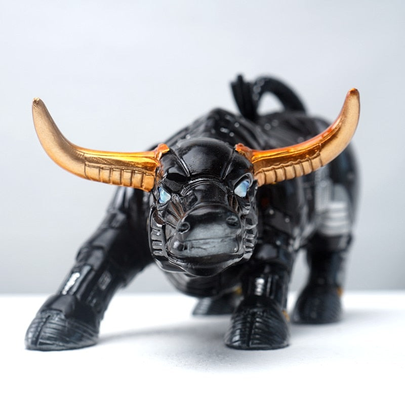 VILEAD 36 cm Wall Street Bull Statue Harz Bürodekoration Tierhandwerk Reichtum Statue Wohnzimmer Dekoration Skulptur Geschenke