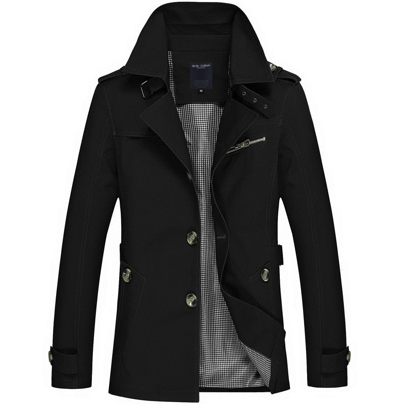 Business Jacke Herren Mode Frühling Männer Lange Baumwolle Windjacke Jacken Mantel Männlichen Beiläufigen 2022 Neue Herbst Trench Outwear Mantel