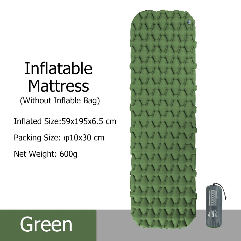 Naturehike Inflatable Mattress Camping Mattress Air Mattress Ultralight Outdoor Sleeping Pad Folding Bed Hiking Sleeping Mat