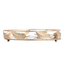 PEANDIM Minimalistisches rundes Spiegeltablett Desktop-Kosmetik-Schmuck-Aufbewahrungstablett Hochzeit Party Display Wohnzimmer Haushalt Dessert