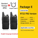 RETEVIS 2 Stück Mini Walkie Talkie PMR 446 Tragbares Zwei-Wege-Funkgerät ht PTT Walkie-Talkies RT622 Tragbares Funkgerät für Hunting Cafe RT22