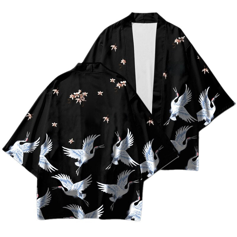 Spring Autumn Japanese Traditional Haori Samurai Oriental Yukata Clothing кимоно японский стиль High-quality Daily Street Wear