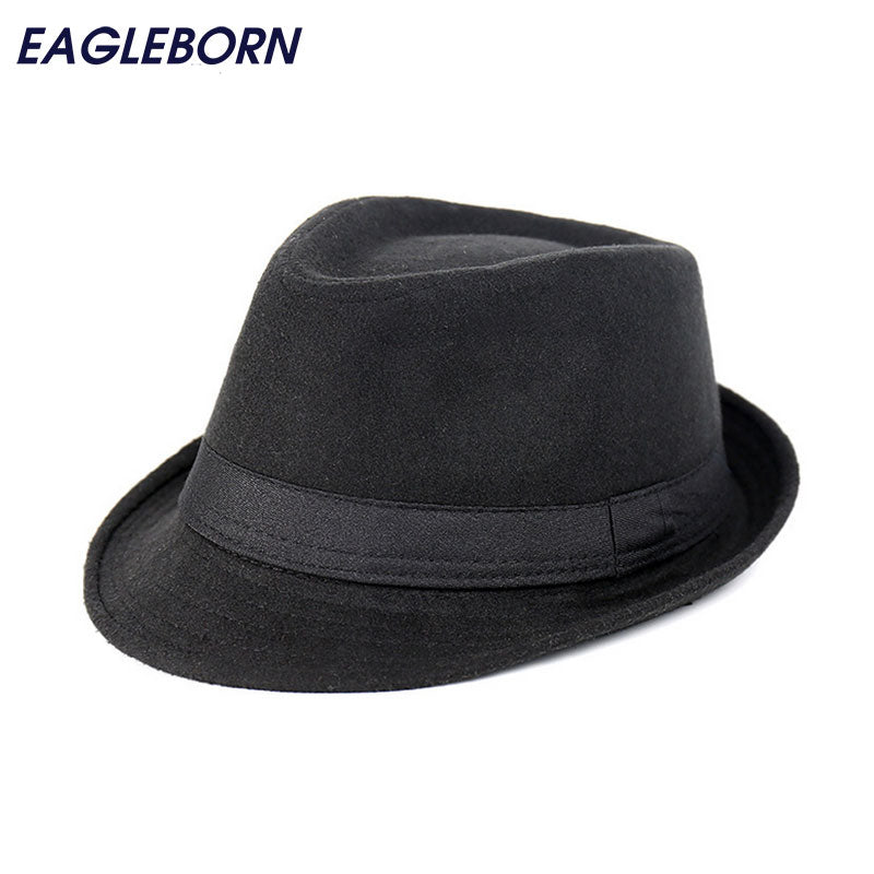 New Free Shipping Wide Brim Men Fedora Hats Jazz Caps Flat Top Hat Gorras Casquette Brief Style Hat Chapeu Wedding Church Hats