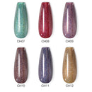 Beautilux Gel-Nagellack-Set Platinum Glitter Bling Gloss Holographic Mermaid Semi Permanent Nails Gels Lack Nagellack