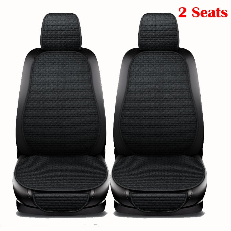 Car Seat Cover Front/ Rear/ Full Set Choose Car Seat Protector Cushion Linen Fabric Car Accessories Universal Size Anti-slip