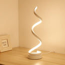 Moderne LED-Spiral-Tischlampe, gebogene Schreibtisch-Nachttischlampe, kühles weißes, warmweißes Licht für Wohnzimmer, Schlafzimmer, Leselicht