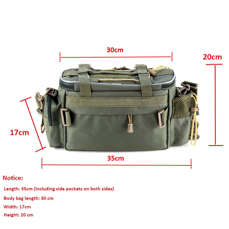 Multifunctional Waterproof Fishing Bag Outdoor Sports Waist Pack Fishing Lures Gear Storage Bag Single Crossbody Bags X448