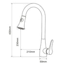 Chaowalmai Rose Gold Küchenarmatur Mixer kalt und warm Deck montiert Einhand Ausziehbare Küchenspüle Wasser Mischbatterie