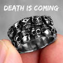 Edelstahl Mann Männer Ringe Punk Rock Gothic HipHop Domineering Multiple Skull Carving für Biker Male Boy Modeschmuck Geschenk