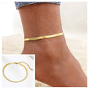 Snake Chain Anklet for Women Girls Adjustable Summer Beach Chain Anklet Bracelet Mother&