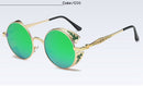 TUZENGYONG Fashion Polarized Steampunk Sunglasses Men/Women Round Metal Carving Vintage Sun Glasses Gothic UV400 Sunglass