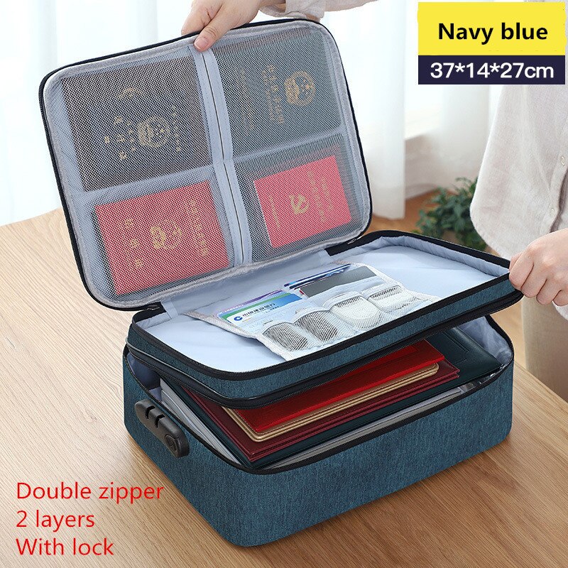 Document Bag Large Capacity Travel Passport Wallet Card Organizer Men&