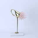 Modern light luxury crystal copper crane animal decoration Home decoration accessories Living room soft TV cabinet wine cabinet