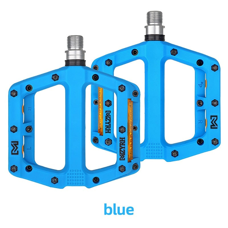 MZYRH Ultraleichte Dichtungslager Fahrrad Fahrradpedale Radfahren Nylon Rennrad BMX Mtb Pedale Flache Plattform Fahrradteile Zubehör