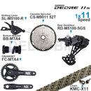 SHIMANO DEORE M5100 11-fach Schaltgruppe Schaltwerk Schaltwerk Kurbelgarnitur Tretlager und Halterung Kassette 11–50 Zähne KMC X11 Kette Original