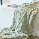 Mantas de chenilla de punto grueso de la marca REGINA, lindos pompones decorativos para el hogar, sofá cama acogedor y cálido, manta de punto para TV