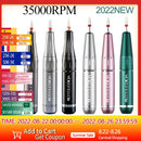 Máquina de manicura eléctrica de 35000RPM, taladro de uñas USB para esmalte de uñas en Gel acrílico, limas de uñas profesionales, herramienta de salón