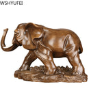 Estatua de resina de elefante elegante Feng Shui, estatuilla de riqueza de la suerte, adornos artesanales, regalo para decoración de escritorio de oficina en casa