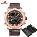 Neue Uhren NAVIFORCE Top-Marke Luxus Gold Quarz Herrenuhr Wasserdicht Big Sport Armbanduhr Edelstahl Datum Reloj Hombre