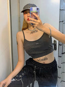 QWEEK Gothic Harajuku Schwarze Cargohose Damen Kette Weites Bein Goth Hippie Streetwear Weiße Hose Lose Damen Baggy Fashion