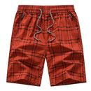 Bermuda Herren Hot 2022 Sommer Elastische Taille Herren Plaid Shorts Klassisches Design Reithosen Baumwolle Casual Strand Kurze Hosen Große Größe 44
