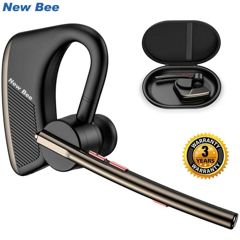 New Bee M50 Bluetooth 5.2 Headset Drahtloser Kopfhörer Kopfhörer mit Dual Mic Earbuds Hörer CVC8.0 Noise Cancelling Freisprecheinrichtung