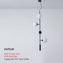 Moderne Kronleuchter Messing Glaskugel Beleuchtung für Wohnzimmer Esszimmer Kunst Dekoration Restaurant Schwarz Hängelampe Haus Glanz