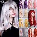 S-noilite Synthetic 28colors 22inch Loose Wave Perücken Halloween Cosplay Perücke Blau Rot Rosa Grau Lila Haarperücke Cosplay für Party