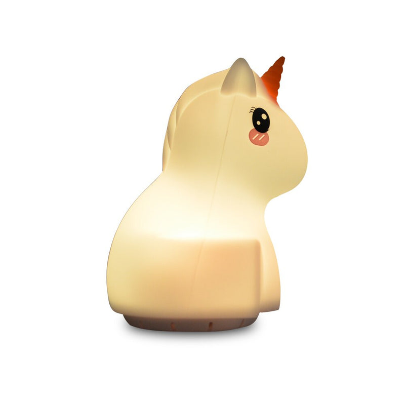 Silicone Dog Fox Unicorn Music Lamp Wireless Bluetooth Speaker Player USB Rechargeable RGB LED Night Light for Kids Baby Gift