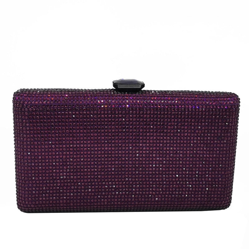 Boutique De FGG, bolso De mano De cristal fucsia para mujer, bolsos De noche, caja De diamantes De imitación para boda, bolsos De mano, monedero De diamantes para fiesta y cena