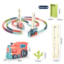 Kinder Domino Zug Auto Set Sound Licht Automatische Verlegung Domino Ziegel Bunte Dominosteine ​​​​Blöcke Spiel Pädagogisches DIY Spielzeug Geschenk
