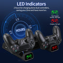 For PS4/PS4 Slim/PS4 Pro Vertical Stand LED Cooling Fan Dual Controller Charger Charging Station For SONY Playstation 4 Cooler