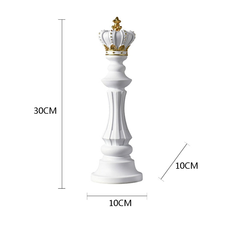 Estatuilla de ajedrez internacional Retro de resina de NORTHEUINS para Interior, escultura de caballero rey, decoración de escritorio para el hogar, decoración para sala de estar