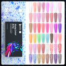 Beautilux Poly Acryl Gel Kit 15gx6pcs Schnelle Verlängerung Nagelverbesserung Semi Permanent French Nails Art DIY Gebäude Maniküre Set