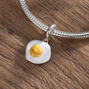 Silver 925 Desserts Delicious Lovely Food Series Charms Pendant Hamburger Egg Bead Charms Jewelry Making Fit DIY Silver Bracelet