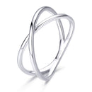 WOSTU Einfacher Ring 100% 925 Sterling Silber Schimmernder Wunsch Stapelbarer Ring Für Frauen Hochzeit Original Modeschmuck Geschenk