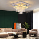 Lustre moderno candelabros De cristal cromado iluminación Led lámpara De techo colgante para cocina Plafon Lamparas De Techo luminaria