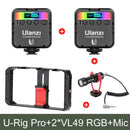 Ulanzi U Rig Pro Smartphone Video Rig Hand Grip Filmmaking Case Phone Video Stabilizer Handheld Tripod Mount for iPhone Android