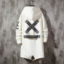 2023 Männer Harajuku Hip Hop Mäntel Männliche Jacke Lange Hoodie Baumwolle Mode Swag Mäntel Jacken Streetwear Hombre Oversize Jacke