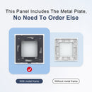 Livolo Luxury White Pearl Crystal Glass, EU standard, Double Glass Panel For Wall Switch&Socket, C7-2SR-11  (4 Colors)