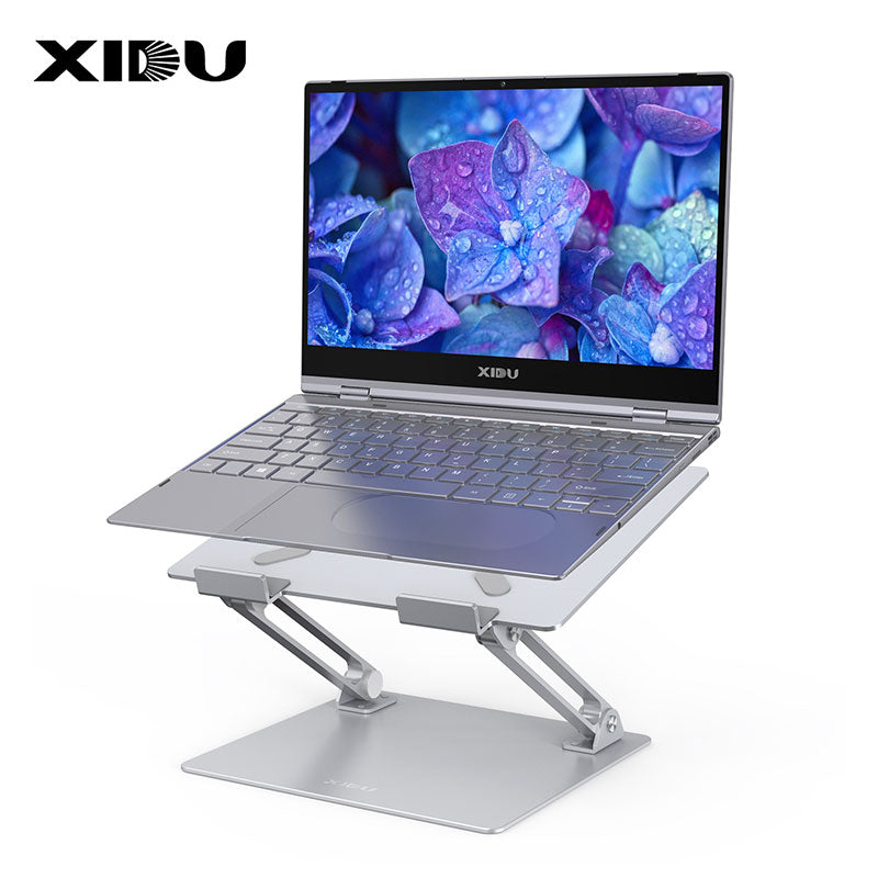 XIDU Soporte para computadora portátil Aluminio para escritorio Macbook Pro Soporte Base de soporte ajustable Soporte para computadora portátil Soporte para computadora portátil 11-14 pulgadas