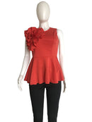 Damen Sommer Bluse Shirt Ärmellos Tanktops Schößchen Gelb Weiß Schwarz Elegant Modest Officewear Noble Damen Frühlingskleidung